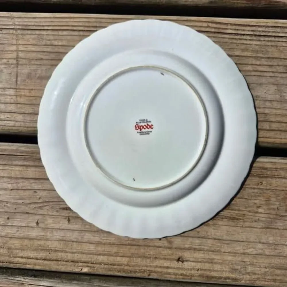 Antique Spode Blue Colonel (Gold Rim) 8